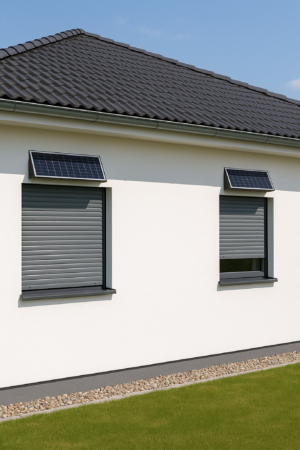 maison volet roulant solaire