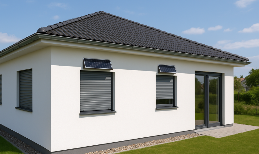 maison volet roulant solaire